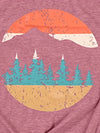 Women's Forest Print Crew Neck T-shirt, Casual Short Sleeve T-shirt For Summer, Women's Clothing