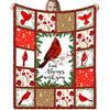 Gift and Cardinal Printed Blanket - Soft & Comfy for Kids & Adults at Home, Picnics, & Travel!