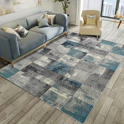Ultra Fluffy Dove Velvet Area Rug: Non-Slip Vintage Abstract Pattern Carpet for Home Décor and Office Supplies