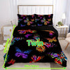 Colorful Butterfly Delight: 3-Piece Comfortable Duvet Cover Set for Vibrant Bedrooms and Guest Rooms