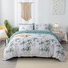 3-Piece Green Printed Duvet Cover Set: Luxurious Comfort with a Touch of Elegance(1*Duvet Cover + 2*Pillowcases, Without Core)