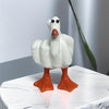 Lucky Duck Hand Gesture Statue: A Creative Garden and Christmas Decoration