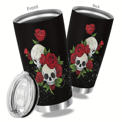 20oz Day of the Dead Stainless Steel Tumbler: Stylish and Insulated Travel Mug for Halloween Gifts