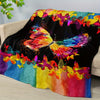 Colorful Butterfly Floral Sunflower Flannel Blanket: A Classic Art Piece to Elevate Your Décor and Bring Warmth and Comfort to Any Setting