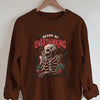 Halloween Skull & Floral & Letter Long Sleeve Round Neck Sweatshirt, Plus Size Halloween Casual Sweatshirt