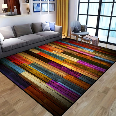 Bring vibrancy and life to your living space with this geometric printed area rug. Made from durable fabric and featuring a unique, eye-catching pattern, it's sure to add style and functionality to any room. With its soft and plush texture, it's perfect for wowing guests and makes for a great conversation starter.