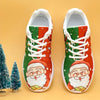 Step into Festive Cheer with our Shoes Christmas Santa Reindeer Print Running Shoes!