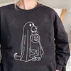 Pumpkin-themed Women's Casual Sporty Sweatshirt with Long Sleeve Round Neck - Perfect for Halloween!