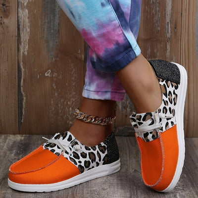 These Leopard Color Print Women's Canvas Shoes are perfect for the active lifestyle. The breathable fabric allows for maximum comfort, while the soles provide extra support and stability during walking or running. With a classic leopard print design, these shoes can be worn for a variety of casual events.