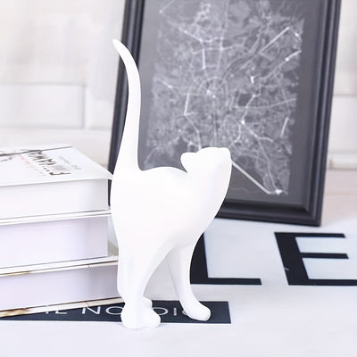 Adorable Resin Cat Home Decoration for Modern, Gothic, and Halloween-themed Rooms