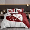 Luxurious Love Print Duvet Cover Set: Soft, Comfortable Bedding for Your Bedroom or Guest Room(1*Duvet Cover + 2*Pillowcases, Without Core)