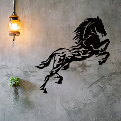 Wild Spirit: Geometric Metal Horse Wall Art - Perfect Home and Office Decoration for Wildlife Enthusiasts and Farmhouse Décor Lovers!