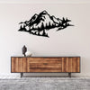 Nature's Essence: Metal Art Silhouette Wall Hanging - Enchanting Gift for Mountaineering Enthusiasts!