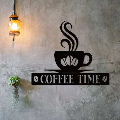 Personalized Coffee Bar Metal Sign: Stylish Wall Art and Decor for Coffee Lovers