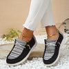 Lightweight Retro Classic Striped Canvas Sneakers for Women - Comfortable and Stylish Outdoor Shoes