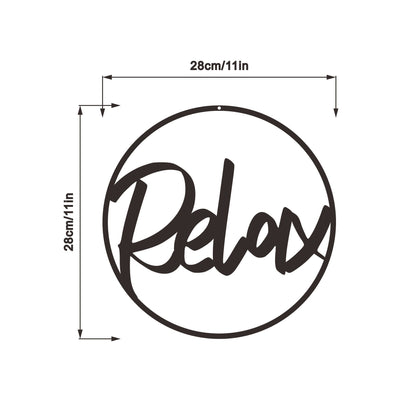 Retro Relax: Metal Art Logo Sign for Stylish Home Decor