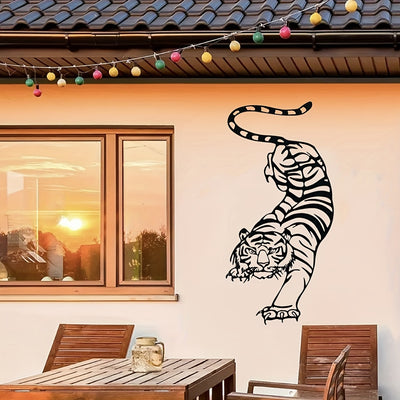 Roaring Elegance: Metal Art Tiger Wall Decoration - Perfect for Any Room and Occasion!