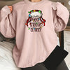 Christmas Hat Letter Print Sweatshirt: A Cute and Comfy Addition to Your Women's Clothing Collection