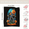 Hilarious Pumpkin Man Halloween Flannel Blanket for Year-Round Comfort and Spooky Vibes