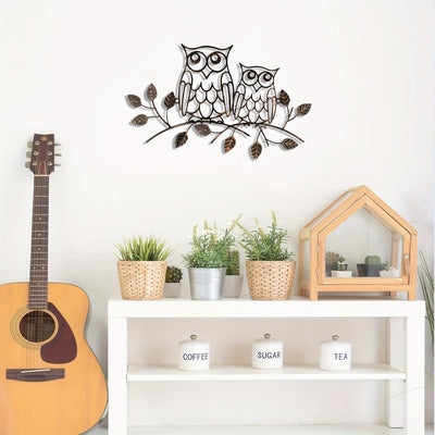 Whimsical Metal Art Owl Wall Decor: Perfect Home and Garden Decor Piece for Indoor and Outdoor Spaces