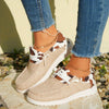 Trendy Cow Pattern Women's Canvas Shoes - Comfortable Lace Up Outdoor Shoes for Casual Wear