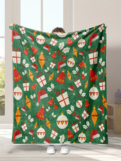 This Christmas pattern blanket is perfect for adding a festive touch to any lounge or leisure area. The cozy flannel fabric ensures maximum comfort and warmth. Enjoy lounging on a cold winter day and get into the festive spirit with this beautiful blanket.