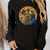 Ghoulish Delight: Halloween Print Pullover Sweatshirt for Women - A Cozy and Spooky Addition to Your Fall/Winter Wardrobe!