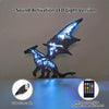 Enchanting Dragon Wooden Art Animal Figurine Lamp for Kids' Bedroom Decor - A Perfect Gift for Dragon Lovers!