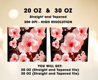20 oz & 30 oz Skinny Tumbler Sublimation Designs, Sakura Lover Japanese Style Love Japanese Original Tumbler - PNG Digital Download