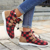 Cozy and Stylish: Women's Ethnic Geometric Pattern Slip-On Thermal Lined Flat Fuzzy Shoes for Winter