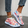 Stylish and Supportive: Women's Colorful Print Lightweight Running Shoes – Comfortable and Breathable Low-Top Sneakers