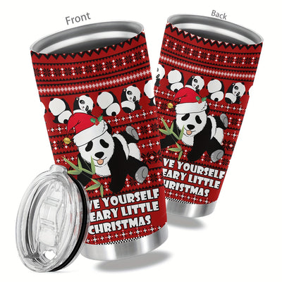 Festive 20oz Stainless Steel Christmas Tumbler - Funny Double Wall Insulated Travel Mug for Holiday Gift-Giving