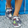 Warm and Cozy: Women's Cute Cartoon Print Loafers - Slip-on Thermal Lined Flat Shoes - Perfect for Christmas Festivities