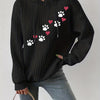 Plus Paw Heart Print Twist Textured Sweatshirt: A Stylish and Comfortable Casual Hoodie for Plus Size Women