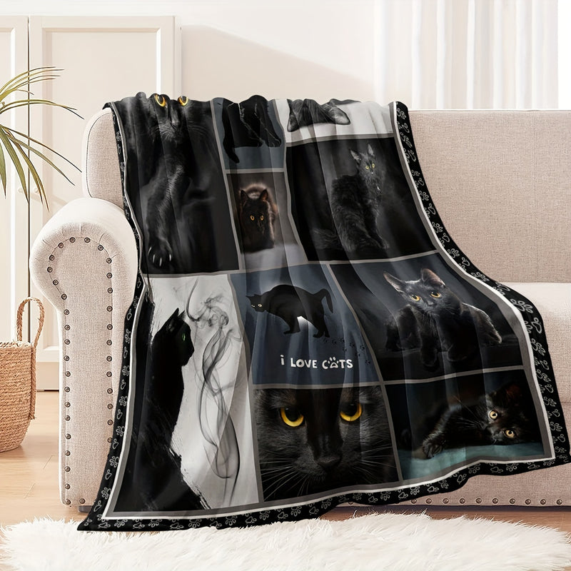 Black cat outlet blanket