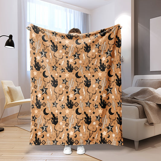 This Soft and Cozy Cow Head and Moon Printed Flannel Blanket is designed for comfort. Made with quality flannel fabric, it’s perfect for home and travel. Enjoy cozy warmth and a charming design with this Soft and Cozy printed blanket.