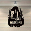 Lab Welcome Sign: Stylish Metal Wall Art for Indoor and Outdoor Home Decor - Perfect Gift for Science Enthusiasts