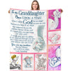 This soft throw blanket is the perfect addition to any home. It features a cartoon elephant pattern, and the words "To My Granddaughter" embroidered in the corner. Created with 100% flannel, this warm & cozy blanket is sure to keep you comfortable throughout the day.