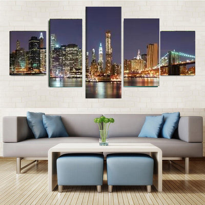 Cityscape Canvas Wall Art Set: Captivating Urban Landscapes for Stylish Home Decor