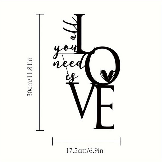 This metal wall art décor featuring the phrase "All You Need is Love" is the perfect gift for Valentine's Day. With its sleek design and heartfelt message, it will add a touch of love and romance to any room. Show your love and affection with this meaningful and stylish piece of decor.