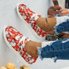 Stylish Women's Christmas Canvas Shoes: Festive and Comfy Lace-Up Sneakers for Outdoor Activities