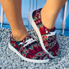 Stylish and Comfortable: Women's Colorful Geometric Pattern Loafers - Slip-On Comfy Flat Lightweight Shoes