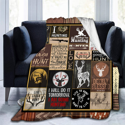 This Hunting Blanket is a perfect gift for the hunting enthusiast. The vintage hunt design and cozy blanket material make for a great addition to any outdoor activity. Made with a durable and warm fabric, it's sure to keep you warm and safe.