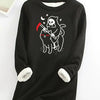 Halloween Ghost and Cat Print Pullover Sweatshirt: A Versatile and Stylish Addition to Your Women's Clothing Collection