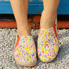 Walk in Style with Women's Colorful Print Canvas Shoes - Fashionable, Comfortable Slip-On Sneakers for Casual Walking