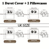 White Flower Skull Digital Print Duvet Cover Set: Elegant and Comfortable Bedding for Modern Bedrooms(1*Duvet Cover + 2*Pillowcases, Without Core)