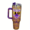 40oz Tiger Tumbler: Stylish Stainless Steel Thermal Water Bottle with Lid and Straw for On-the-Go Hydration