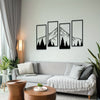 Minimalist Metal Art Mountain Square Wall Decorations for Home and Office