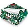 Merry Christmas Flannel Blanket: A Festive Snowflake and Xmas Tree Print for All-Season Comfort