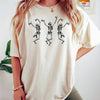 Halloween Crew Neck T-Shirt with Skeleton Print, Casual Short Sleeve T-Shirt For Spring & Summer, Women's Clothing